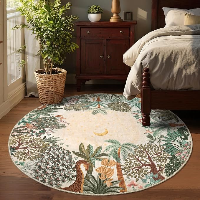 GarveeHome Round Area Rugs 6ft for Bedroom - Image 3