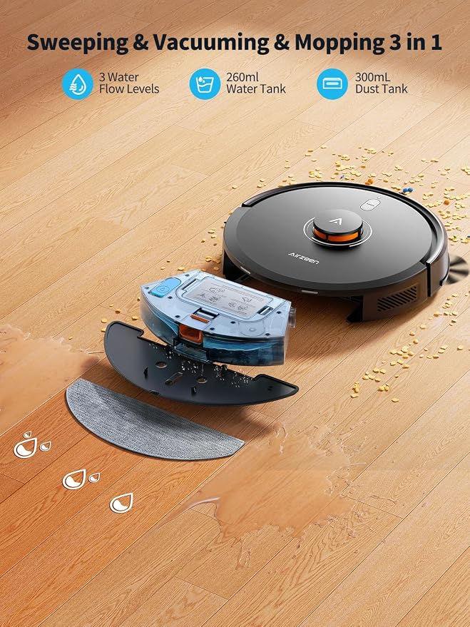 Robot Vacuum and Mop, Self-Emptying Robot Vacuum Cleaner - Image 4