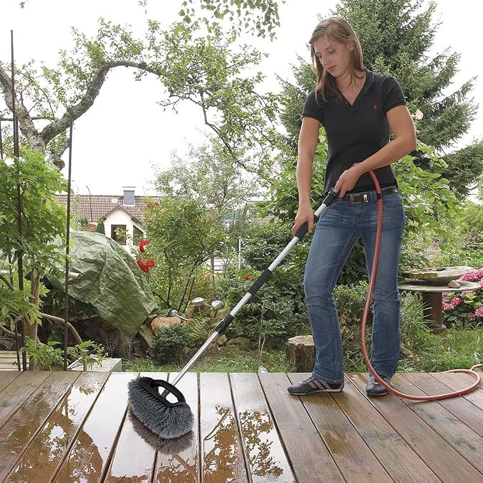 Unger Professional Lock-On 4-Sided Outdoor Scrub Brush, Compatible - Image 3