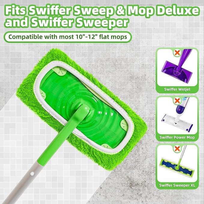 Reusable Dry Sweeping Cloths Microfiber Wet Pads Refill Compatible - Image 2