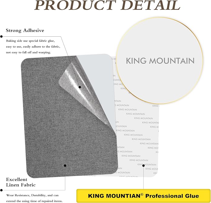 Fine Linen Repair Patches, Self-Adhesive Linen Fabric Patches, 8X11 inch 2 PCS - Image 2