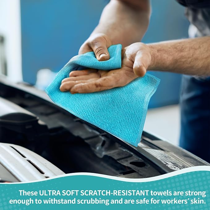 HOMERHYME Microfiber Cleaning Cloth, 12 Pack Cleaning Rags, Lint Free - Image 3