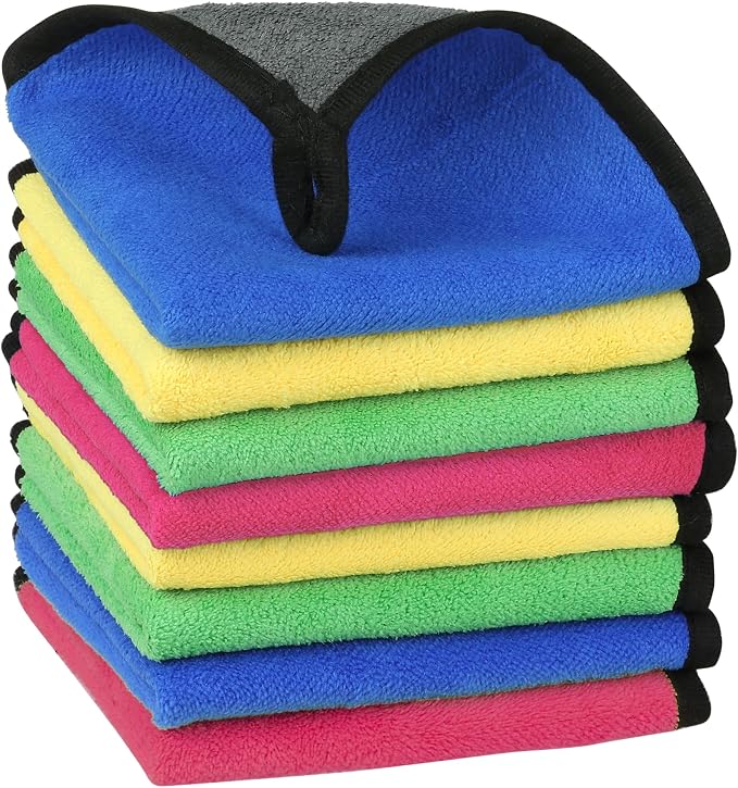uxcell Car Cleaning Cloths, 8 Pack Soft Premium Microfiber Towels by uxcell