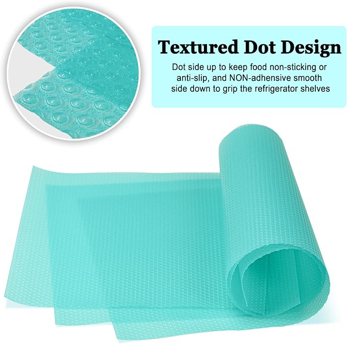 BOPART 12Pcs Refrigerator Liners Washable Fridge Shelf Liners Mats - Image 3