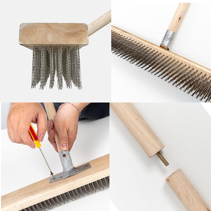 Stainless Steel Deck Scrub Brush Broom - Image 7