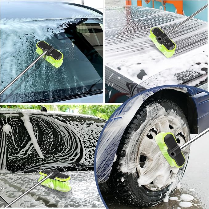 Car Wash Brush Head 8 ", Scrub Brush Attachment - Image 5