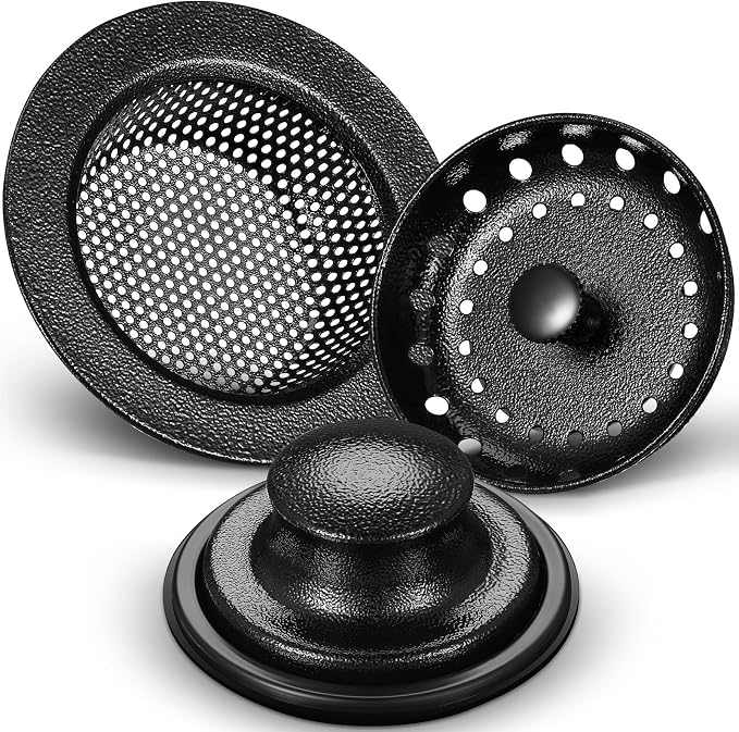 Mudder 3 Pcs Kitchen Sink Drain Strainer and Stopper Stainless Steel Garbage by Mudder