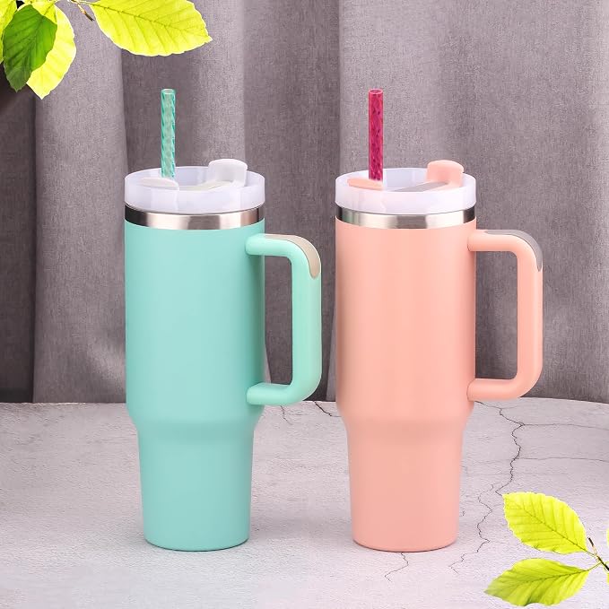 Dakoufish 12 Inch Reusable Clear Plastic Swirl Drinking Straws - Image 4