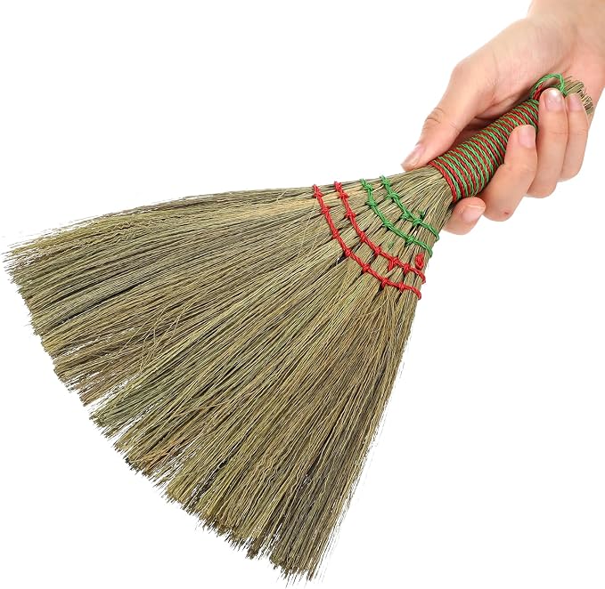 Small Natural Whisk Broom Straw Soft Broomstick by Unknown