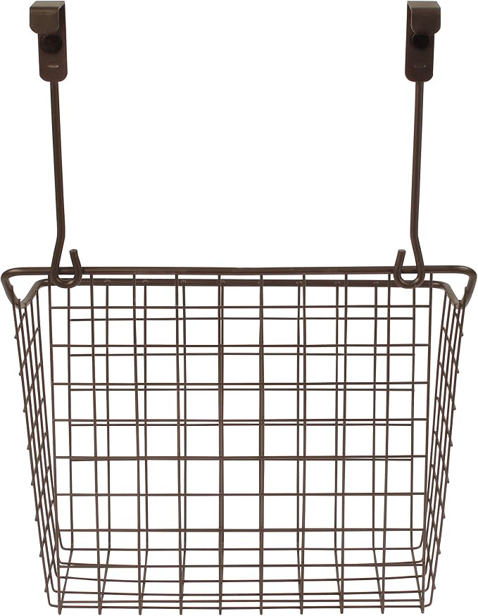 Spectrum Large Over Cabinet Door Organizer Bronze Wire Storage Basket - Image 6