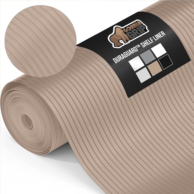 GORILLA GRIP DuraGuard Shelf Liner, 20x30 Non-Adhesive Cabinet Liners by GorillaGrip