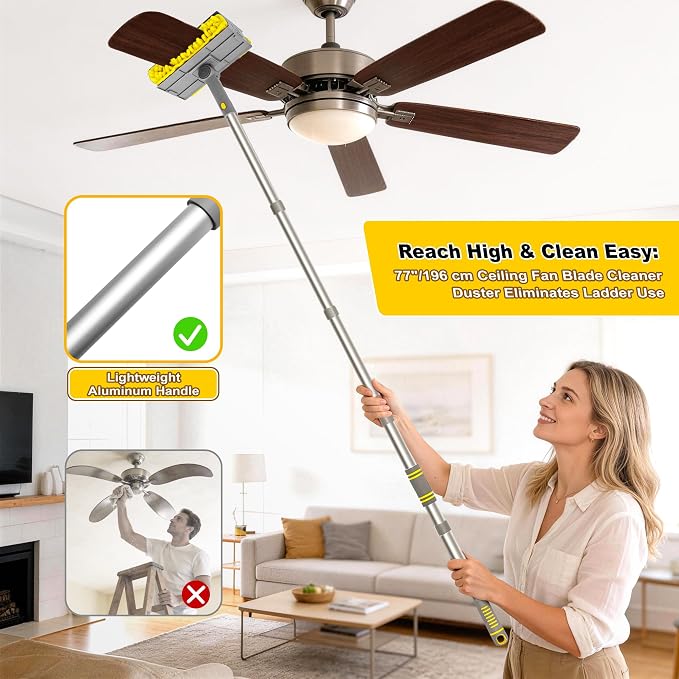 JEHONN 77” Ceiling Fan Cleaner Duster - Image 3