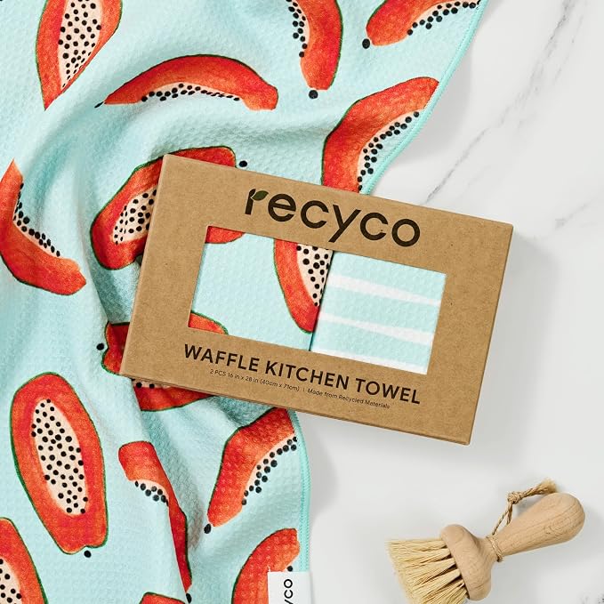 RECYCO Waffle Kitchen Towel Set of 2 - Image 8