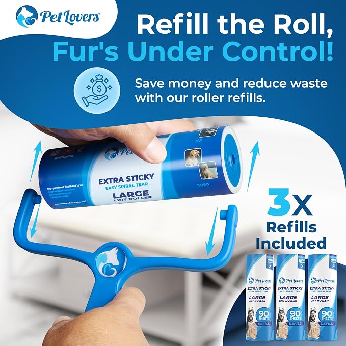PetLovers 6.3" Large Lint Roller - Image 7