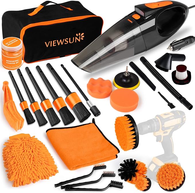 Viewsun 20PCS Car Cleaning Kit, Car Interior Detailing Kit by Viewsun