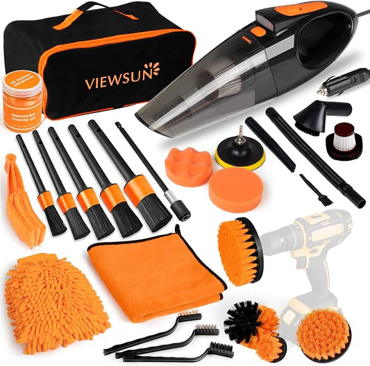 Viewsun 20PCS Car Cleaning Kit, Car Interior Detailing Kit by Viewsun