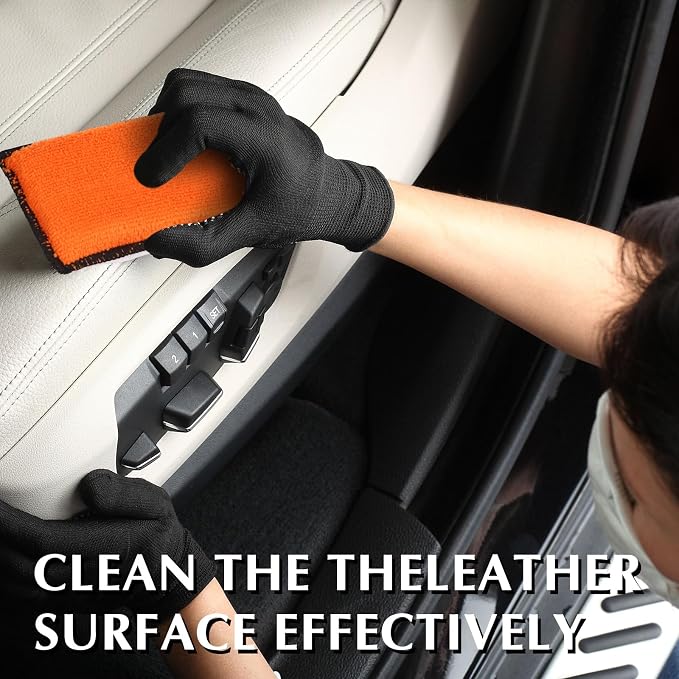 Mudder 12 Pcs Car Interior Scrubbing Sponge 5'' x 3'' Fiber Car Wax Applicator - Image 6
