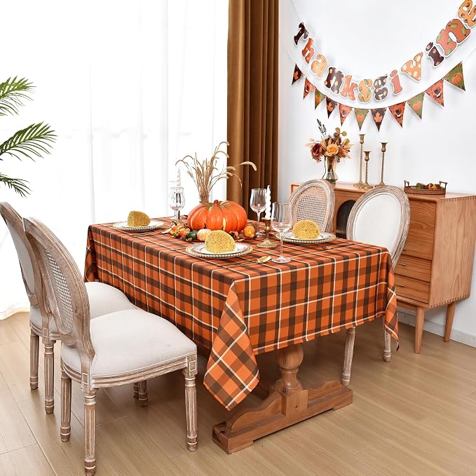 Waterproof Plaid Tablecloth Fabric - Image 4