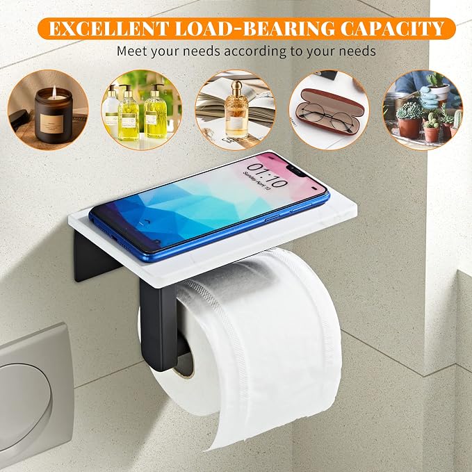 Matte Black Toilet Paper Holder - Image 6