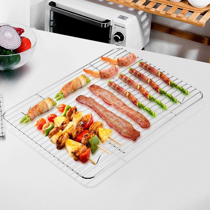 P&P CHEF Cooling Baking Rack Pack of 2, Stainless Steel Cooling Racks - Image 7