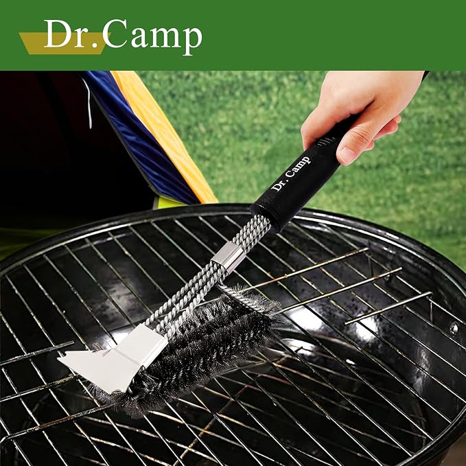 2 PCS Stainless Steel BBQ Grill Brush, BBQ Brush, Grill Scraper, Grill Brush - Image 3
