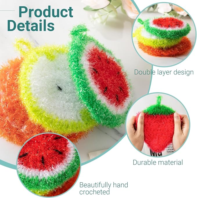 Kenning 16 Pcs Dish Scrubber Non Scratch Dish Washing Scrubbers Reusable - Image 3