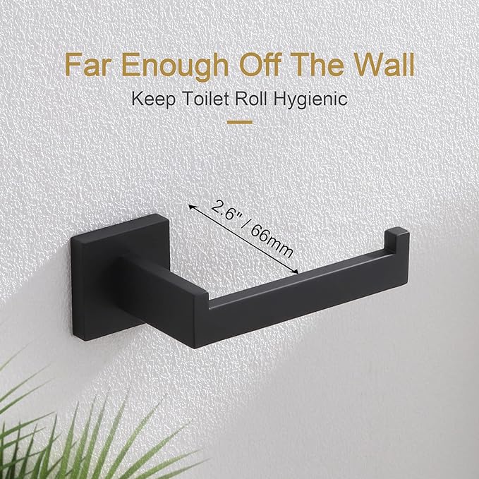 KOKOSIRI Black Toilet Paper Holders Bathroom Toilet Paper Roll Holder SUS304 - Image 4