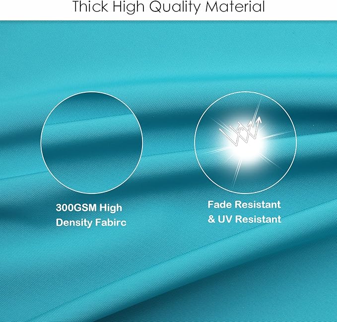 idee-home Outdoor Chair Cushions Set of 2, Thick 17" x 17" x 3" Patio Chair Cushions for Outdoor Furniture Waterproof with Ties, Seat Cushion, Patio Chair Pads Dining Chair Blue