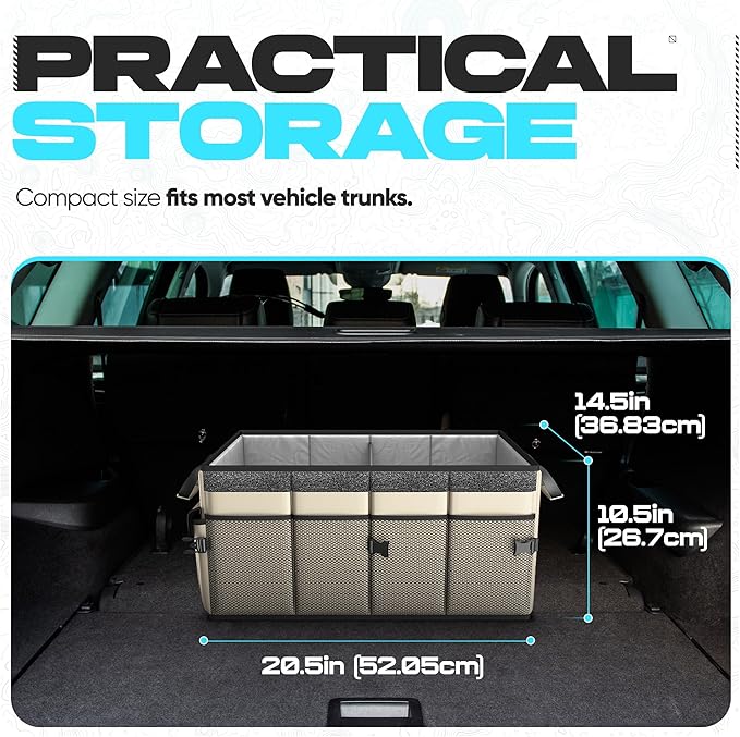 FORTEM Trunk Organizer For SUV Car Trunk Organizer, Foldable Storage, Car - Image 4