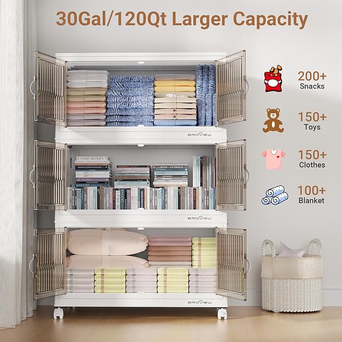 BROVIEW 360Qt Stackable Storage Bins - Image 3
