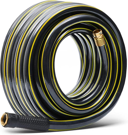 Solution4Patio Long Black Garden Hose 3/4 in. x 50 ft. -Heavy Duty Durable by Solution4PatioExpertinGardenCreation