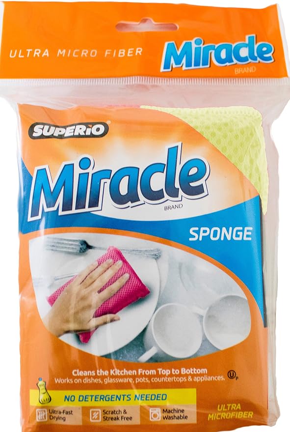 Microfiber Sponges for Dishes Kitchen Sponges Non-Scratch Sponge Dish Scrubber - Image 4