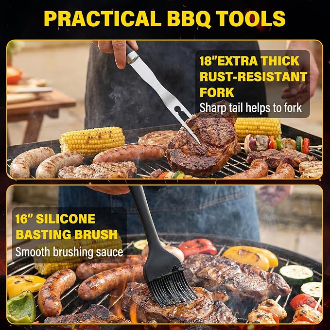 BBQ Grill Accessories Set, Grill Tools Grilling Accessories Grilling Gifts - Image 7