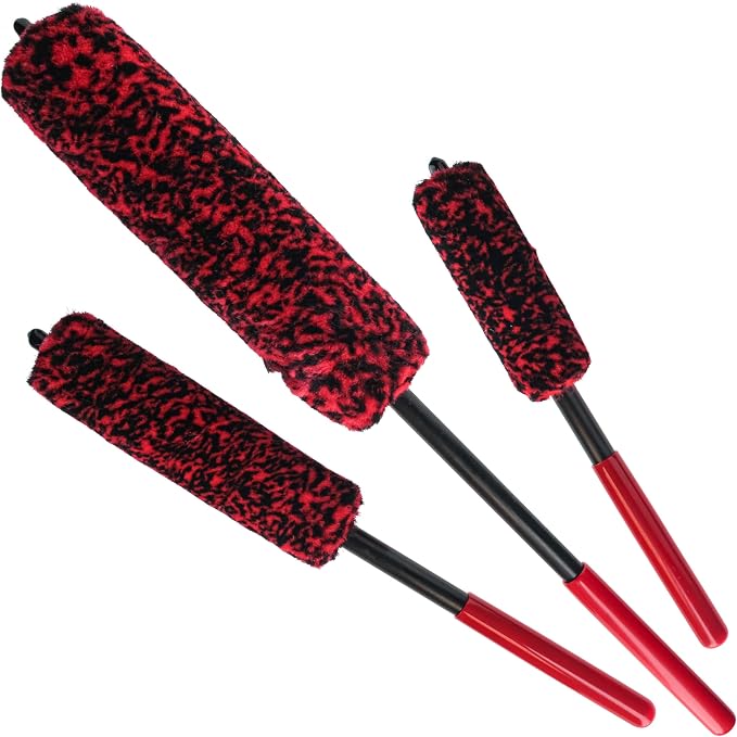 Dura-Gold Car Wheel Detailing and Cleaning Brush Set, 3 Sizes by Dura-Gold