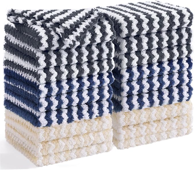 Homaxy 18 Pack Kitchen Dish Cloths, Ultra Soft and Absorbent Dish Towels by Homaxy