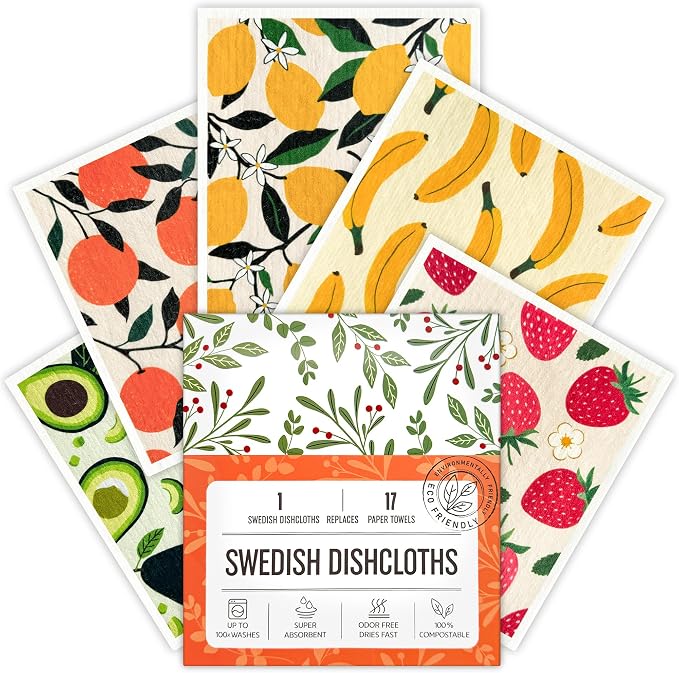 Swedish Dishcloths for Kitchen, Swedish Dish Cloths 5 Pack, Super Absorbent by Unknown