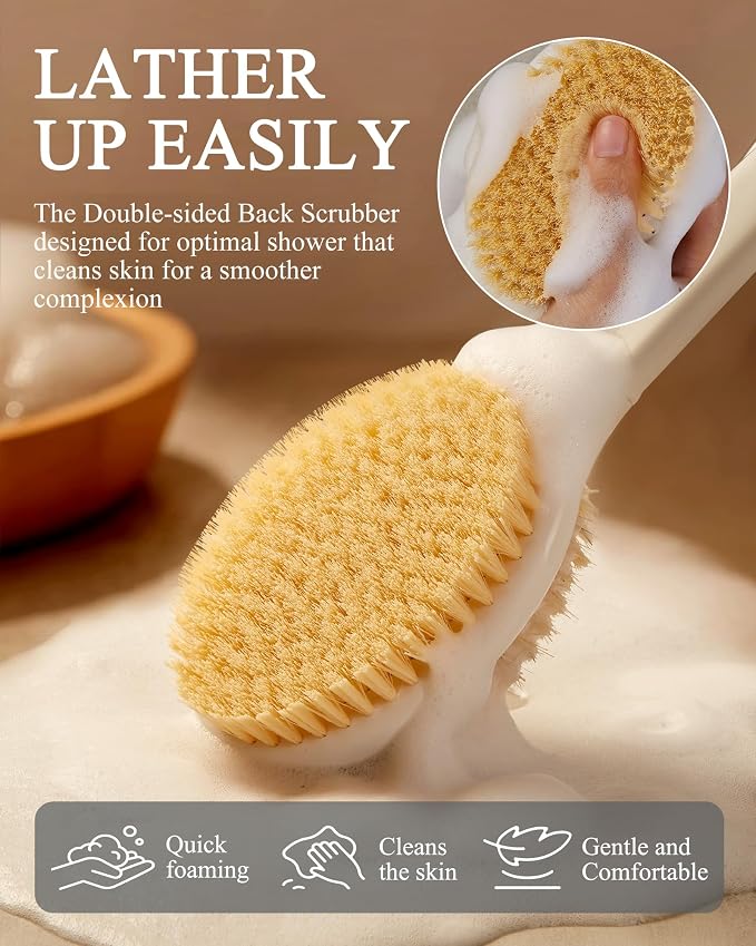 Shower Brush for Massage Dry Brushing: Back Scrubber for Shower - Image 4