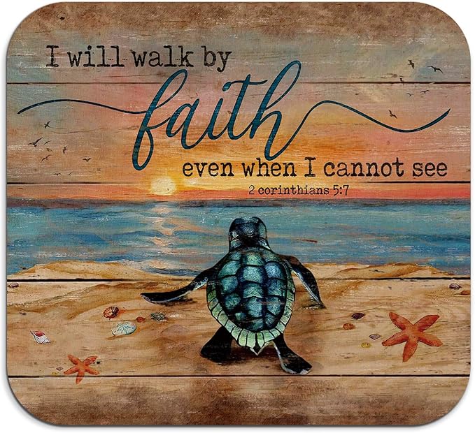 Sea Turtle Christian Dish Drying Mat by Unknown