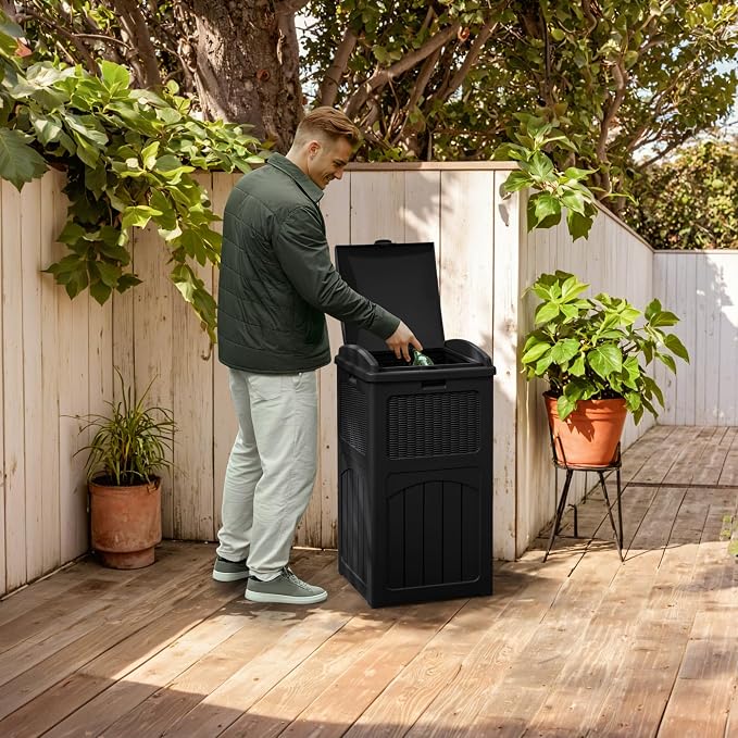 YESHOMY 2 Pack Outdoor Trash Can - Image 6