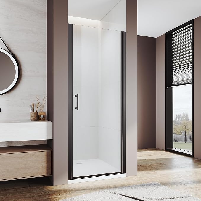 Glass Shower Door 29.5-31" W x 72" H, UCALAFEE Frameless Pivot Shower Door by Ucalafee