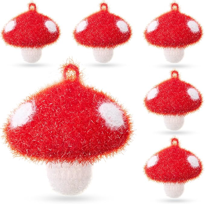 Breling 6 Pieces Mushroom Shape Dish Sponge Dual Sided Non Scratch Dish Washing by Breling