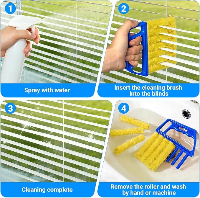 3pcs Window Blind Cleaner Duster Tool, 2026 New Cleaning Tools, 7 Fingers - Image 4