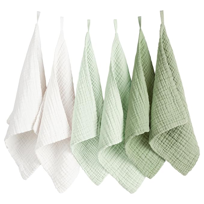 Konssy 6 Pack Face Cloths, Soft Wash Cloth by Konssy