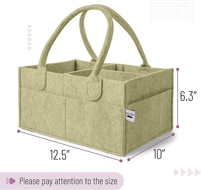 Mr. Pen- Baby Diaper Caddy Organizer, Olive Calm, Baby Caddy Organizer - Image 2
