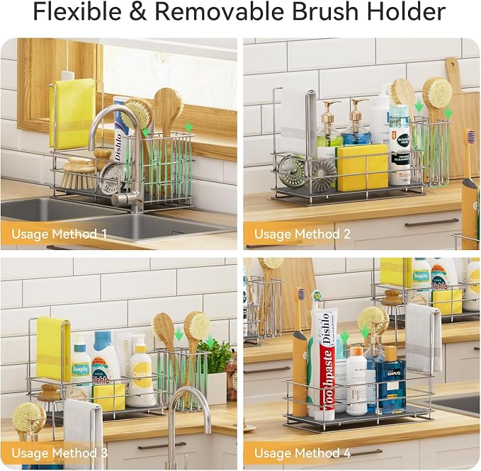 Yofidra Sponge Holder for Kitchen Organizer: Sink Caddy - Image 3