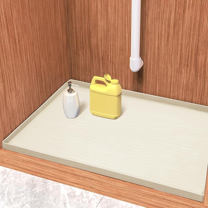 URMONA Waterproof Silicone Under Sink Mat 22'' x 14'' Shelf Liner by URMONA