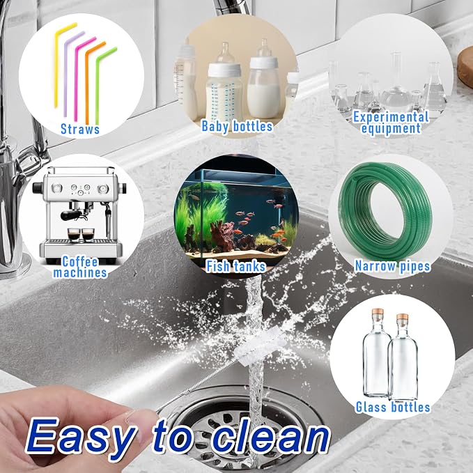 2 Pcs Long Tube Cleaner Brush, Extra Long Pipe Tube Cleaner Flexible Longs - Image 5