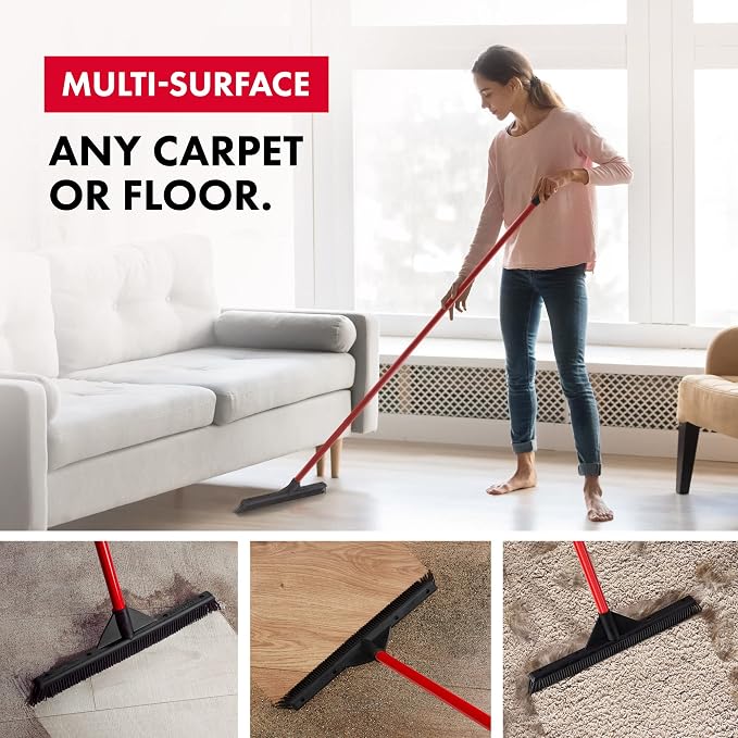 Pet Hair Remover Rubber Broom - Image 3