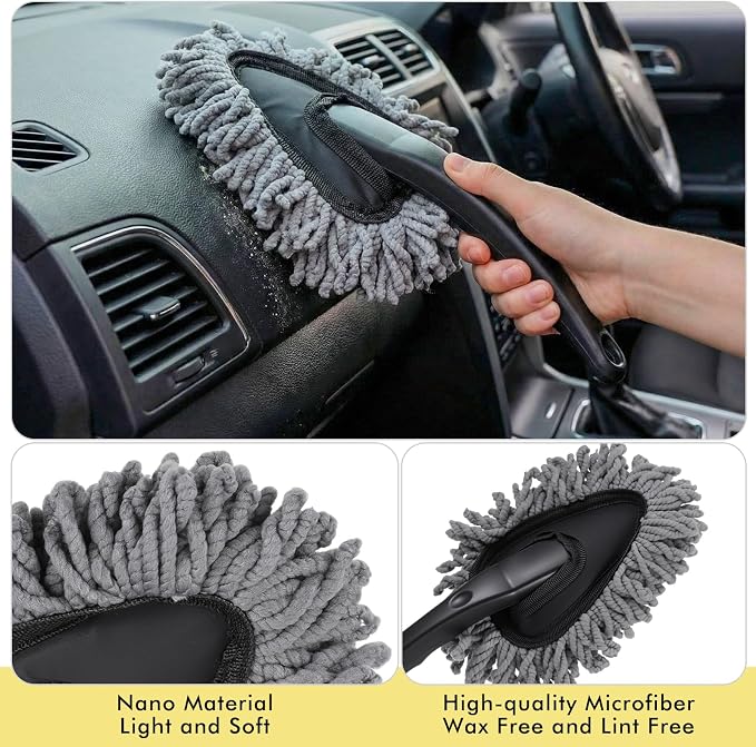Lounsweer 4 Pcs Large Car Duster Set Microfiber Dust Cleaning Sets - Image 4