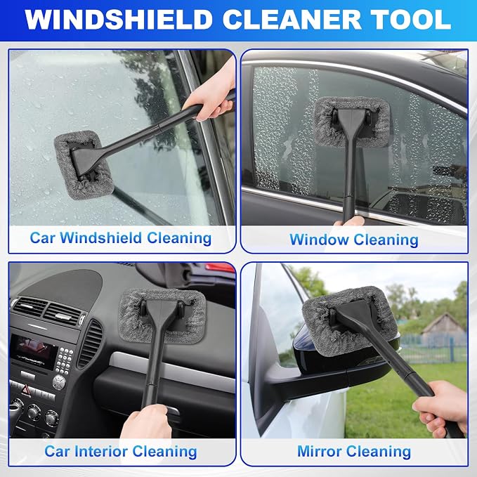 THINKWORK Windshield Cleaner Tool, Car Interior Cleaning Kit, Car Detailing Kit - Image 3